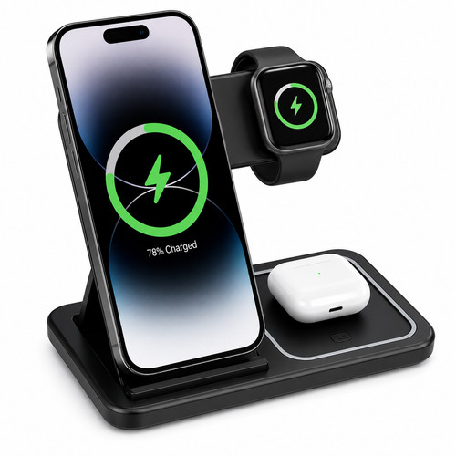 Ladestation wireless - 3-in-1,