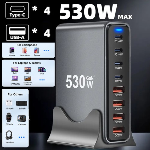 530w port usb - 8-port, ladegerät