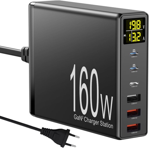 Usb ladestation 160w - c, gan