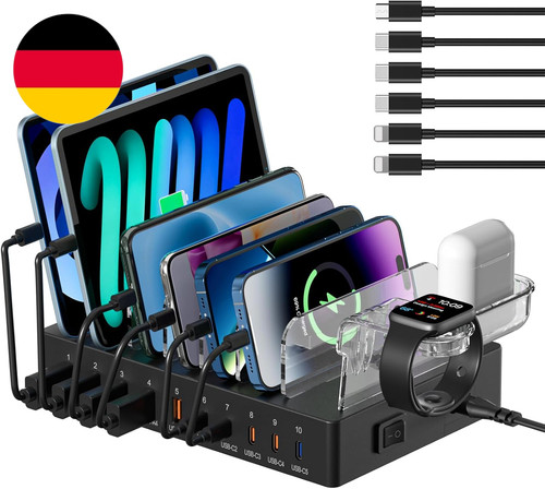 140w port usb ladestation - 10-port, c
