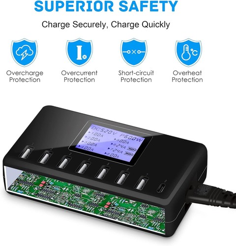 Usb ladegerät mehrfach 60w - c,